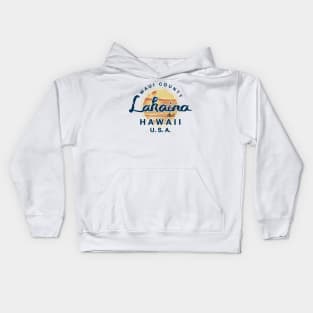 Hawaii Lahaina Maui Surfing Kids Hoodie